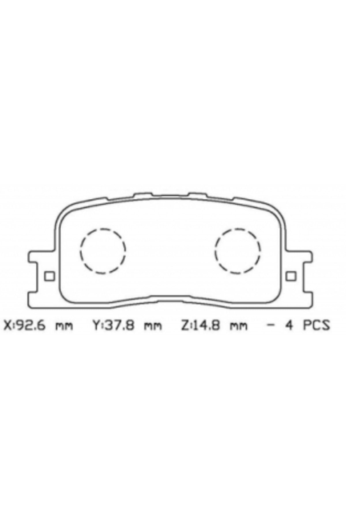 Genel Markalar TOYOTA CAMRY- 01/04; ARKA FREN BALATASI (DİSK) (92,6X37,8X14,8) (DAIWA)