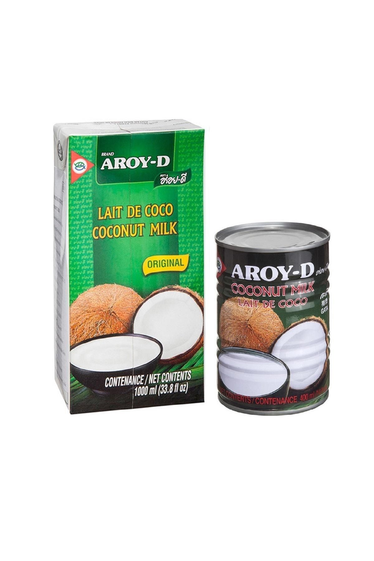 Aroy D Aroy-d Hindistan Cevizi Sütü 2'li Set Uht Ve Teneke Paket 1000ml+400ml