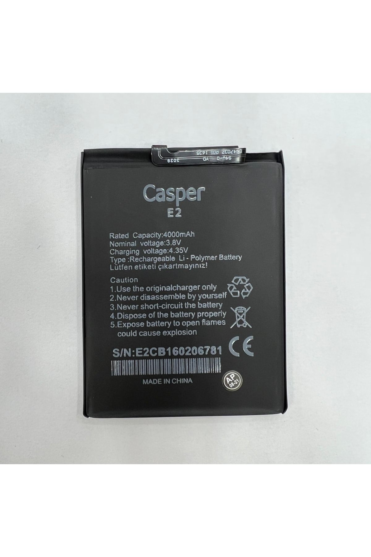 Casper Via E2 Batarya Pil