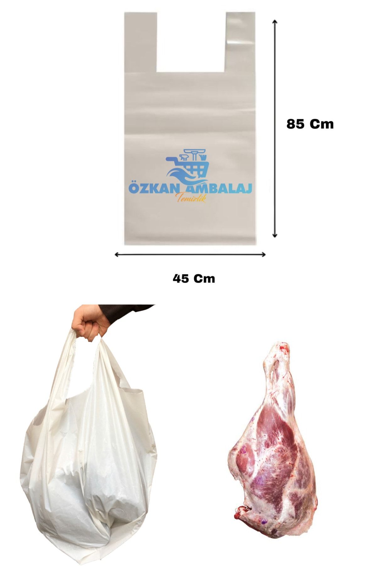 Özkan Ambalaj Temizlik Taşıma Poşeti Kalın 45 x 85 10 Adet