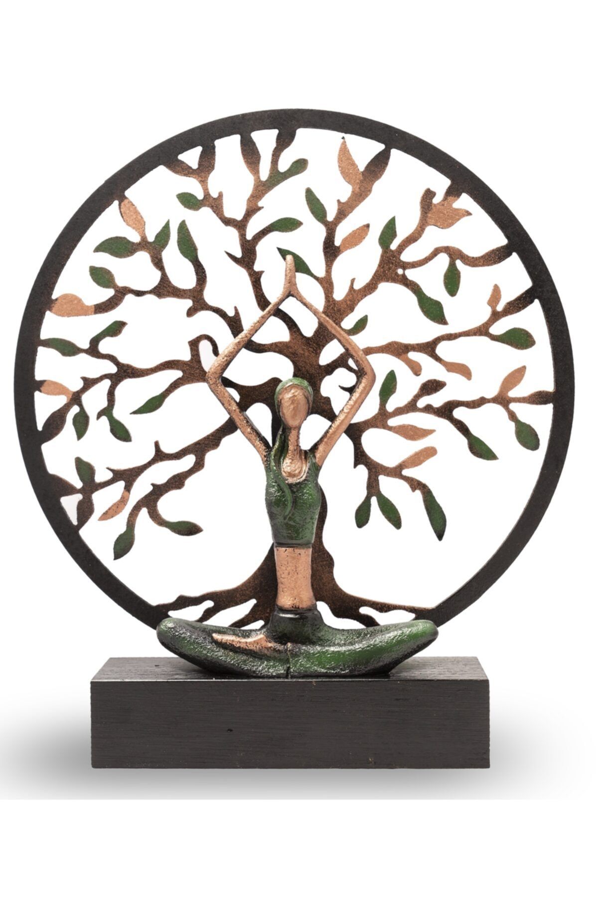 Gift Garden Yoga Yapan Kadın Büyük Yeşil Hayat Ağacı