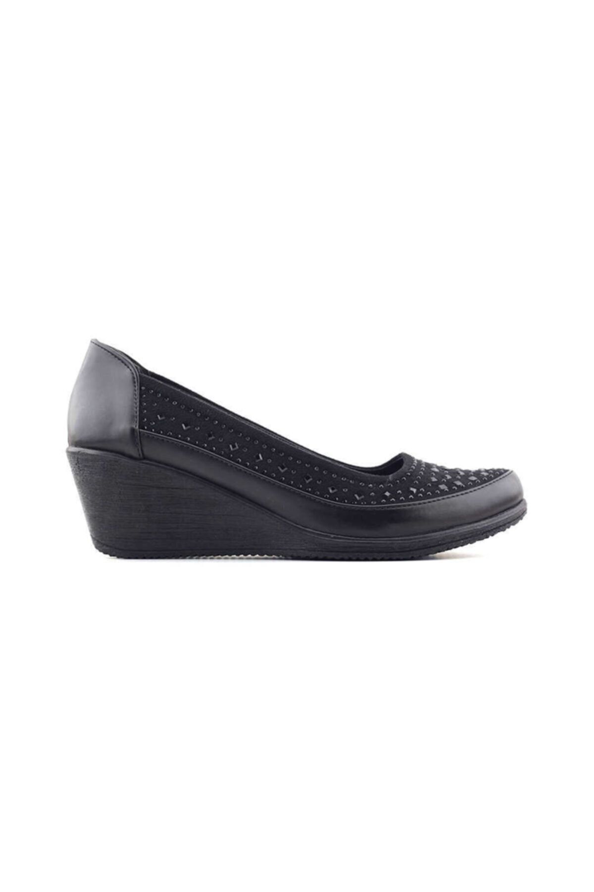 PUNTO 386041 Kadın Günlük Ayakkabı-siyah Taşlı