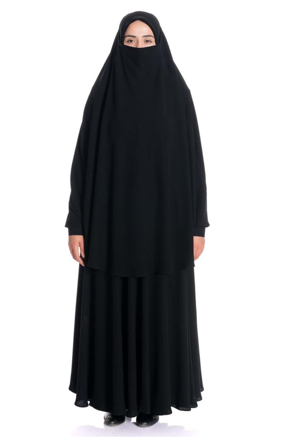 SÜVEYDA BY YÜCEL Krep Sultanbaş Model Tesettür Çarşaf Hijab