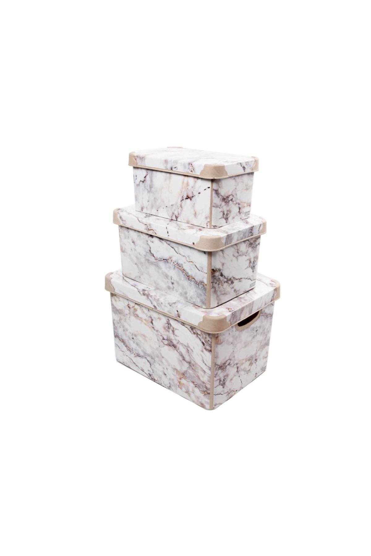 QUTU Style Box Marble - Dekoratif Saklama Kutu Seti