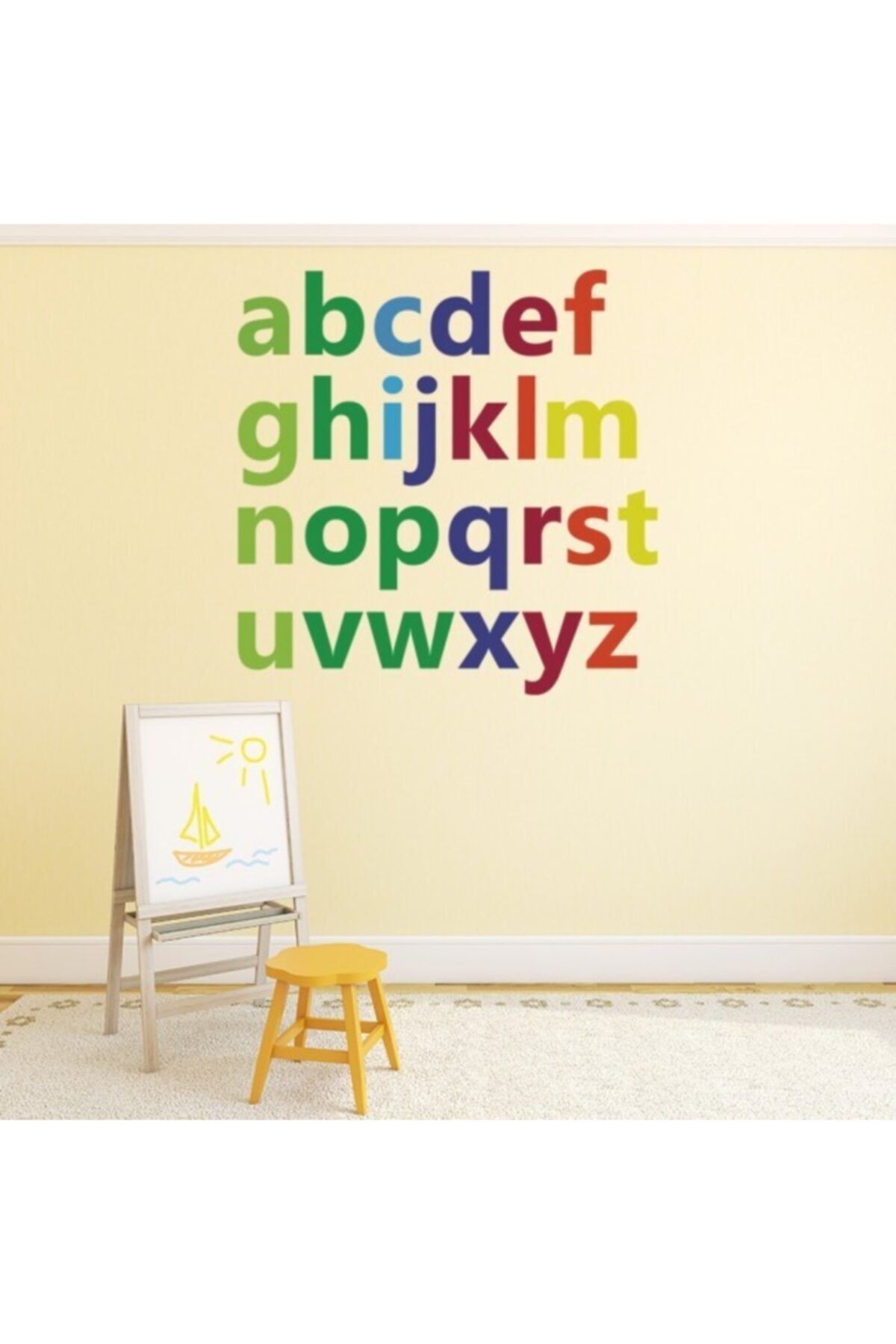 Fec Reklam Eğitici Öğretici Renkli Alfabe, Çocuk Ve Bebek Ingilizce Alfabe Duvar Sticker