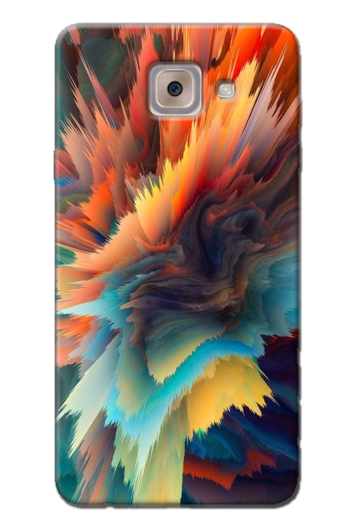Noprin Samsung Galaxy J7 Max Kılıf Silikon Baskılı Desenli Arka Kapak