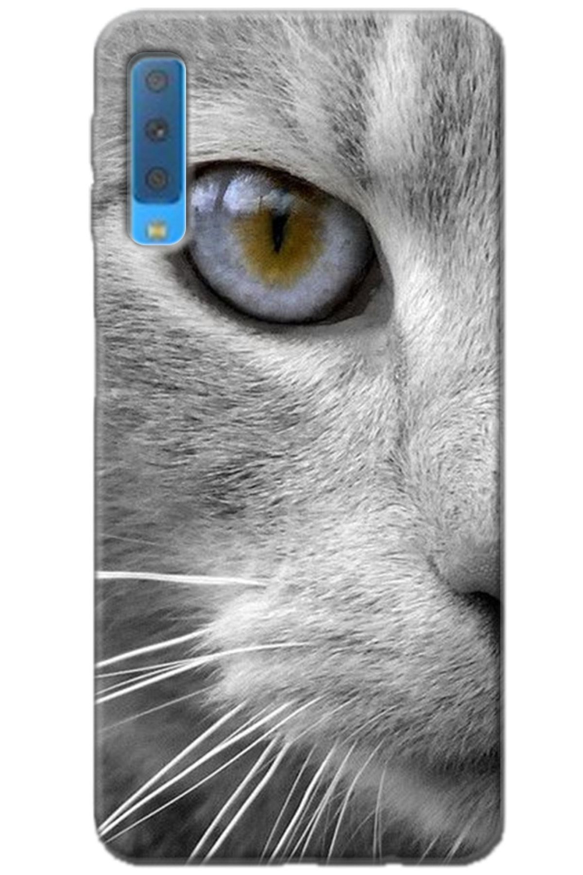 Noprin Samsung Galaxy A7 2018 Kılıf Silikon Baskılı Desenli Arka Kapak
