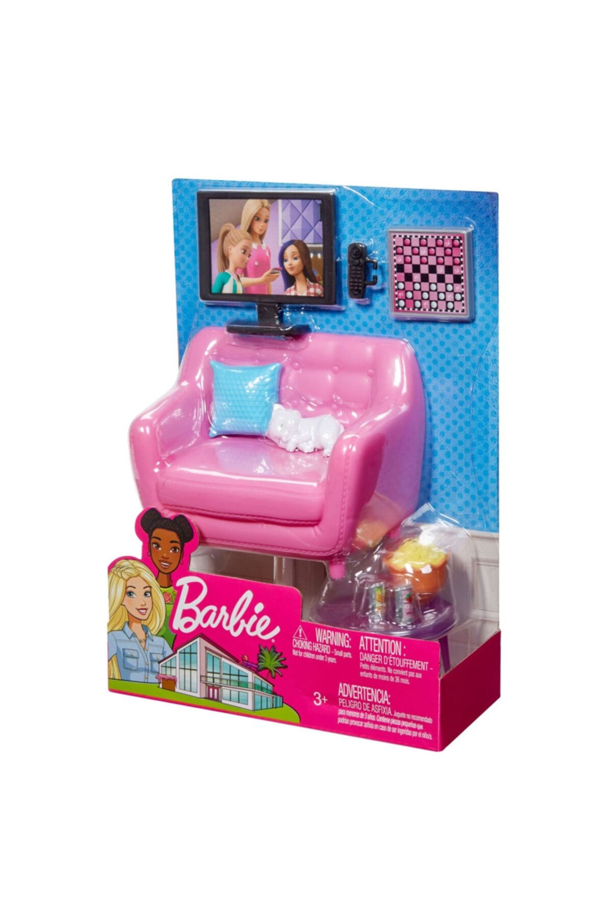 Barbie 'nin Ev Içi Dekorasyon Aksesuarları Tv Ve Koltuk