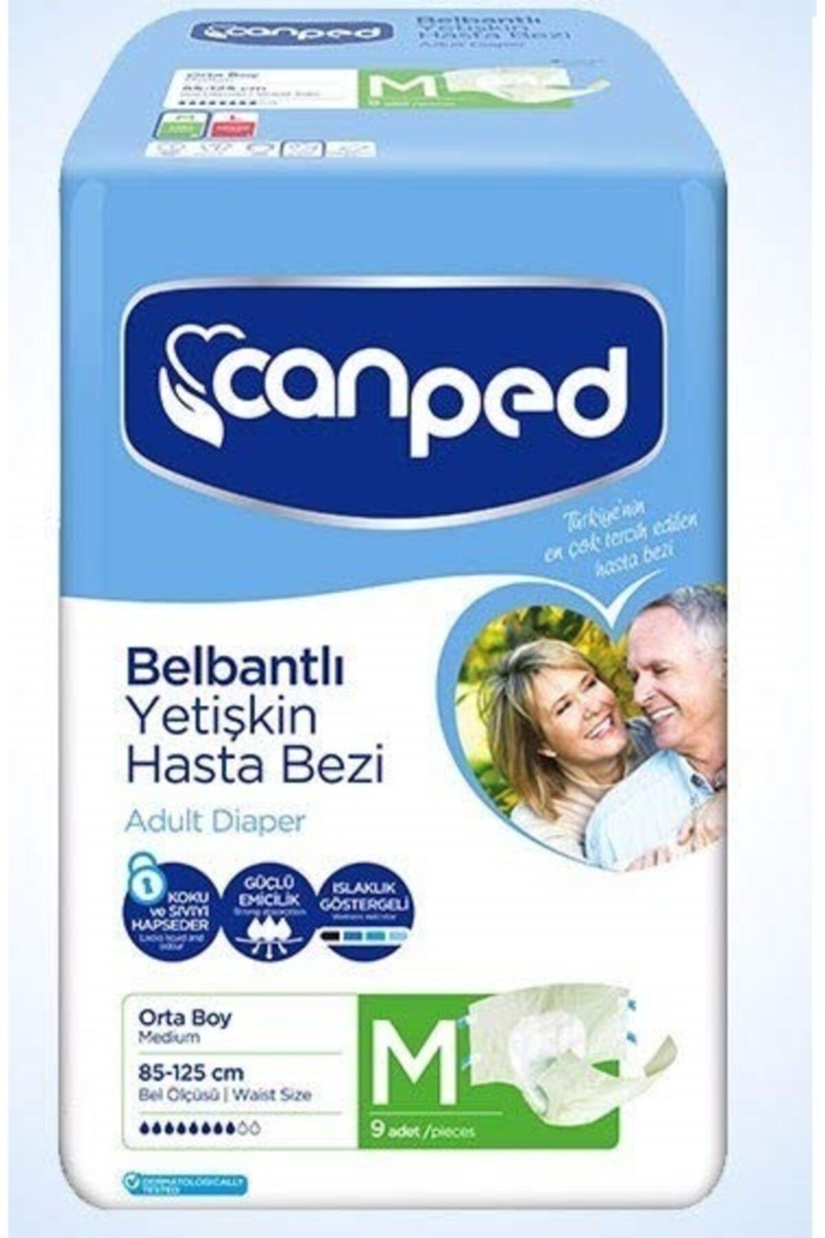 Canped Belbantlı Yetişkin Hasta Bezi Orta Boy 9 'lu