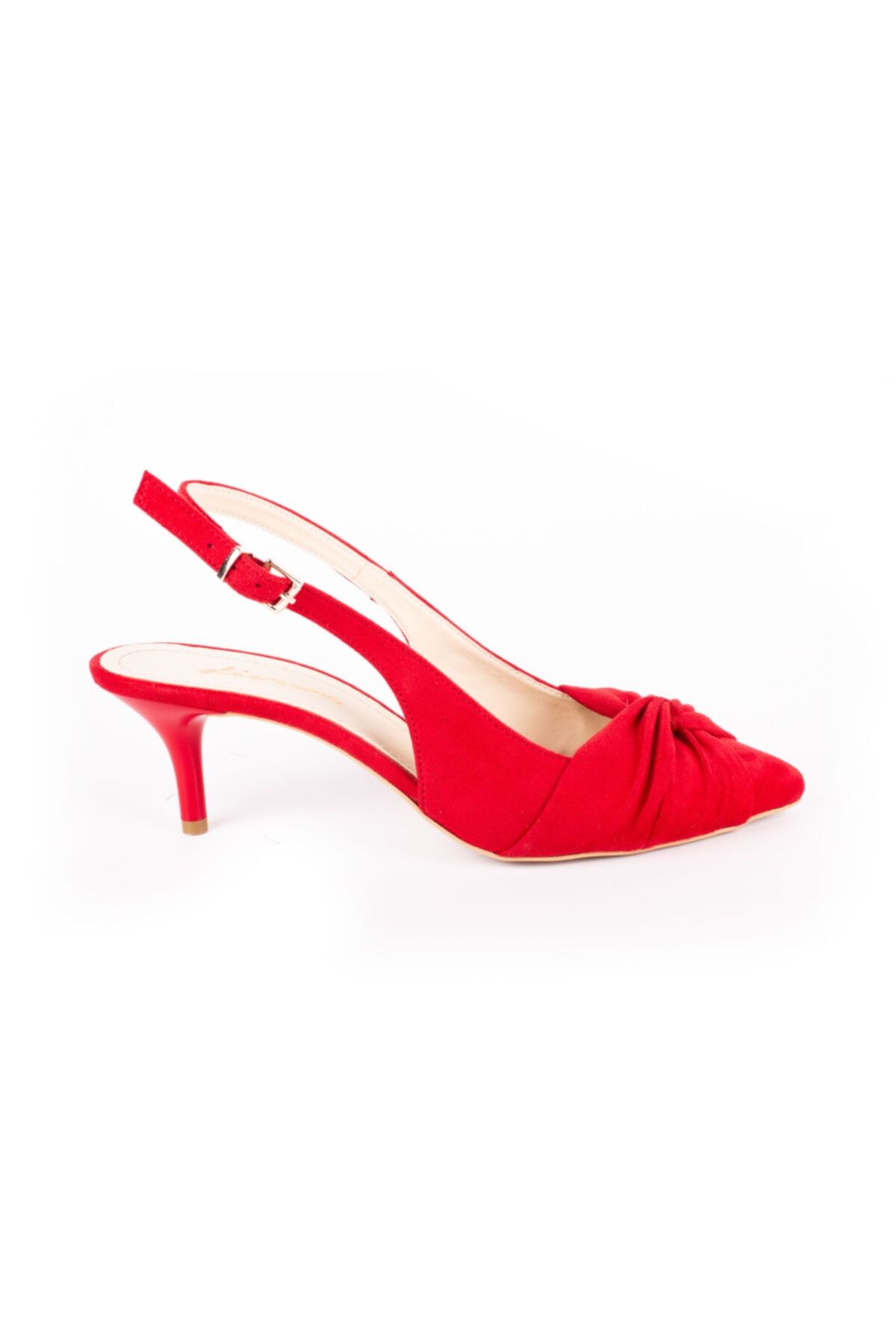 Divum Kırmızı Süet Topuklu Ayakkabı