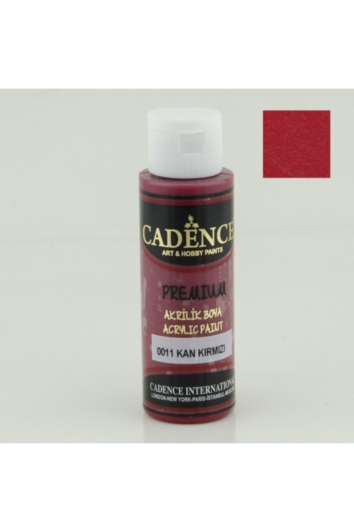Cadence 0011 Kan Kırmızı - Premium Akrilik 70ml | Marmara Hobi