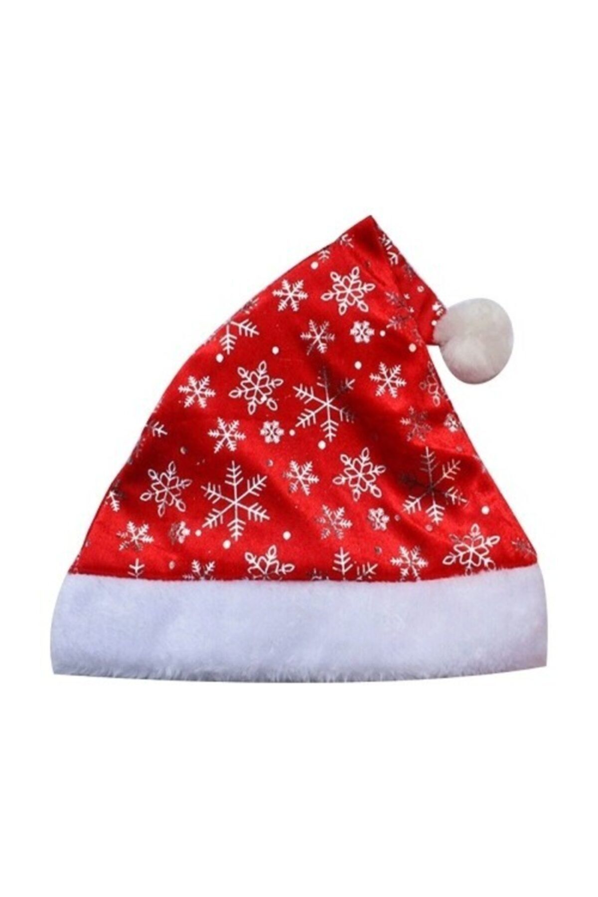 Yılbaşı Noel Baba Şapkası Kar Taneli_0