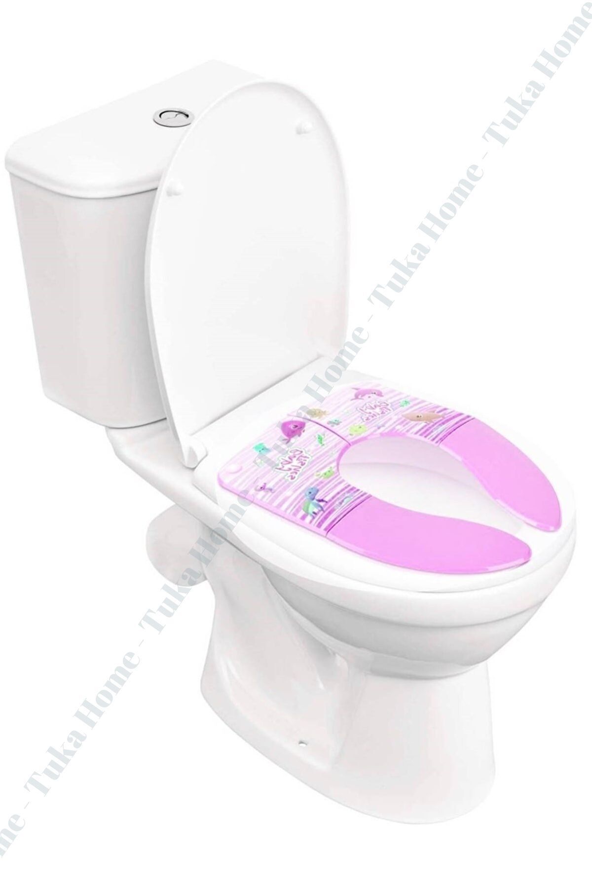 Tuka Home Taşınabilir Tuvalet Alıştırıcı Çocuk Klozet Adaptörü Lazımlık Pembe