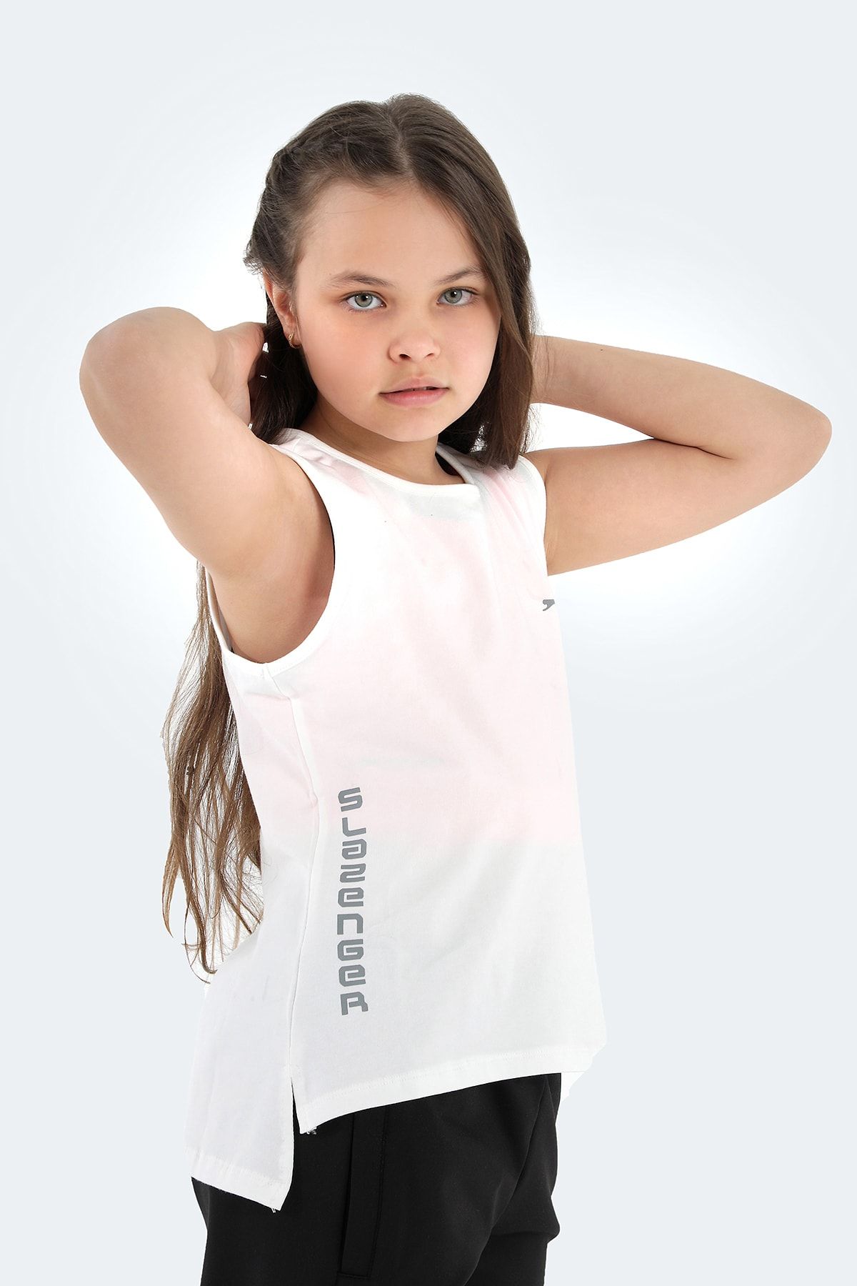 Slazenger Dylan Kız Çocuk T-shirt Beyaz
