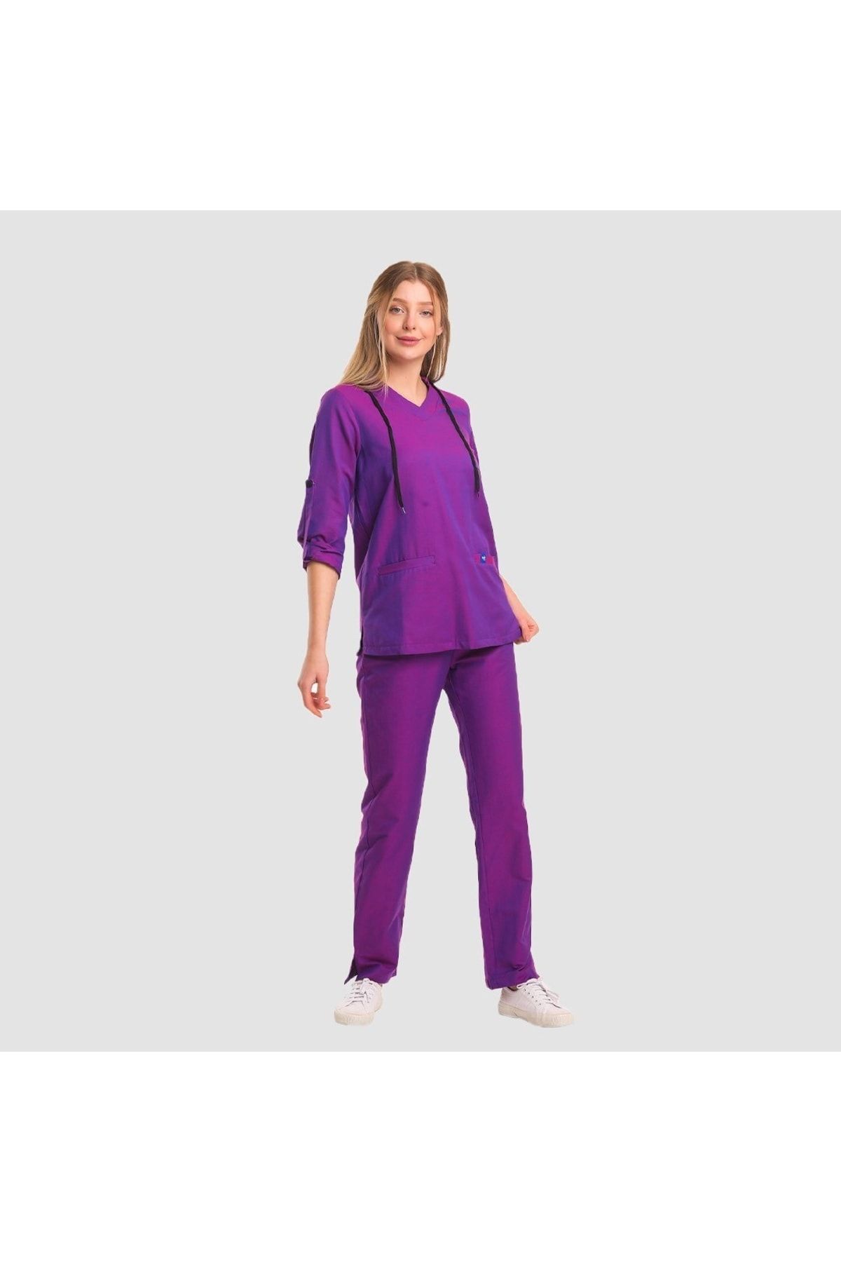 Wio Uniform Violet Mor Kapşonlu Medikal Takım