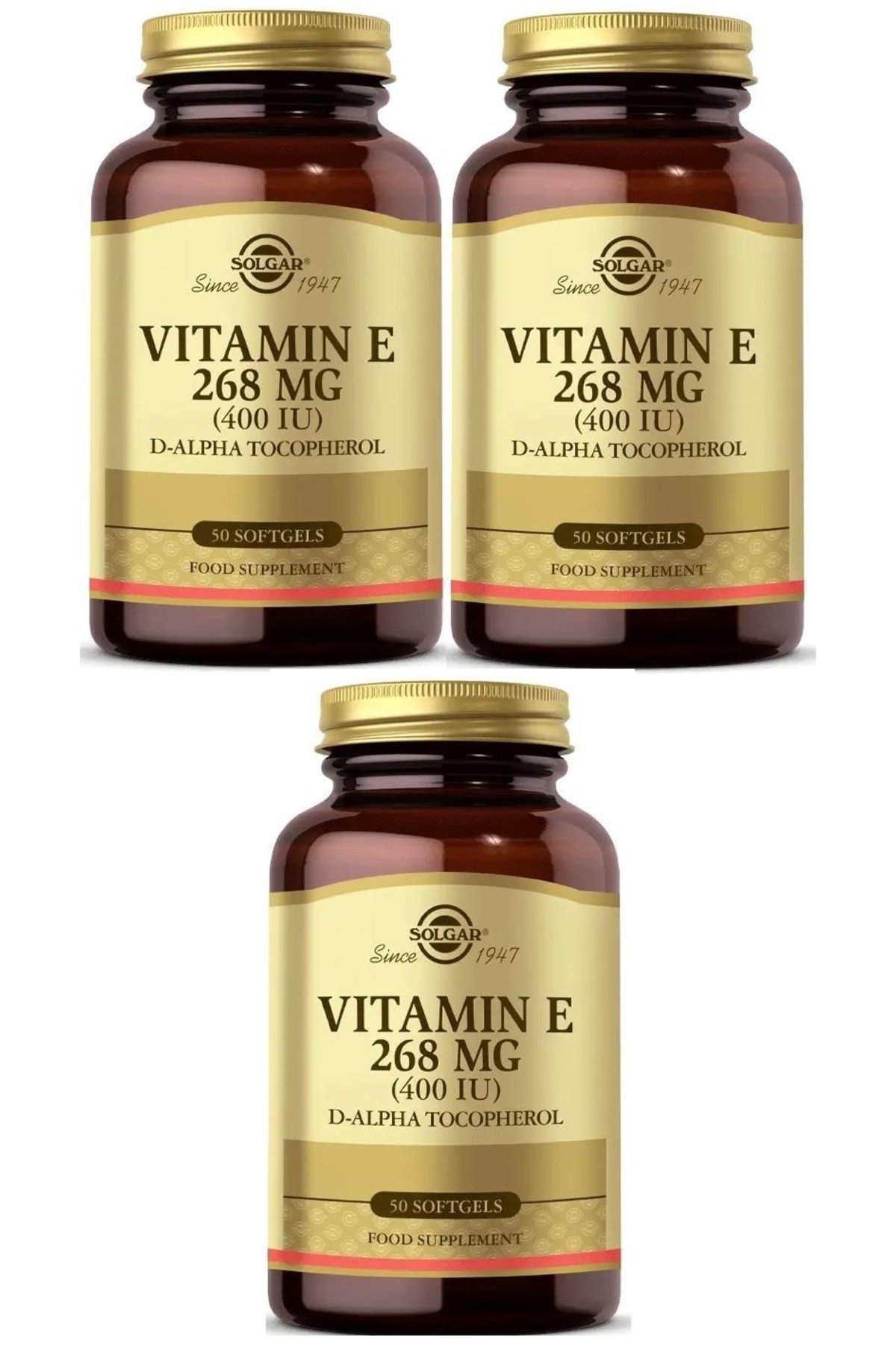 Solgar Vitamin E 400 Iu 50 Kapsül 3 Adet