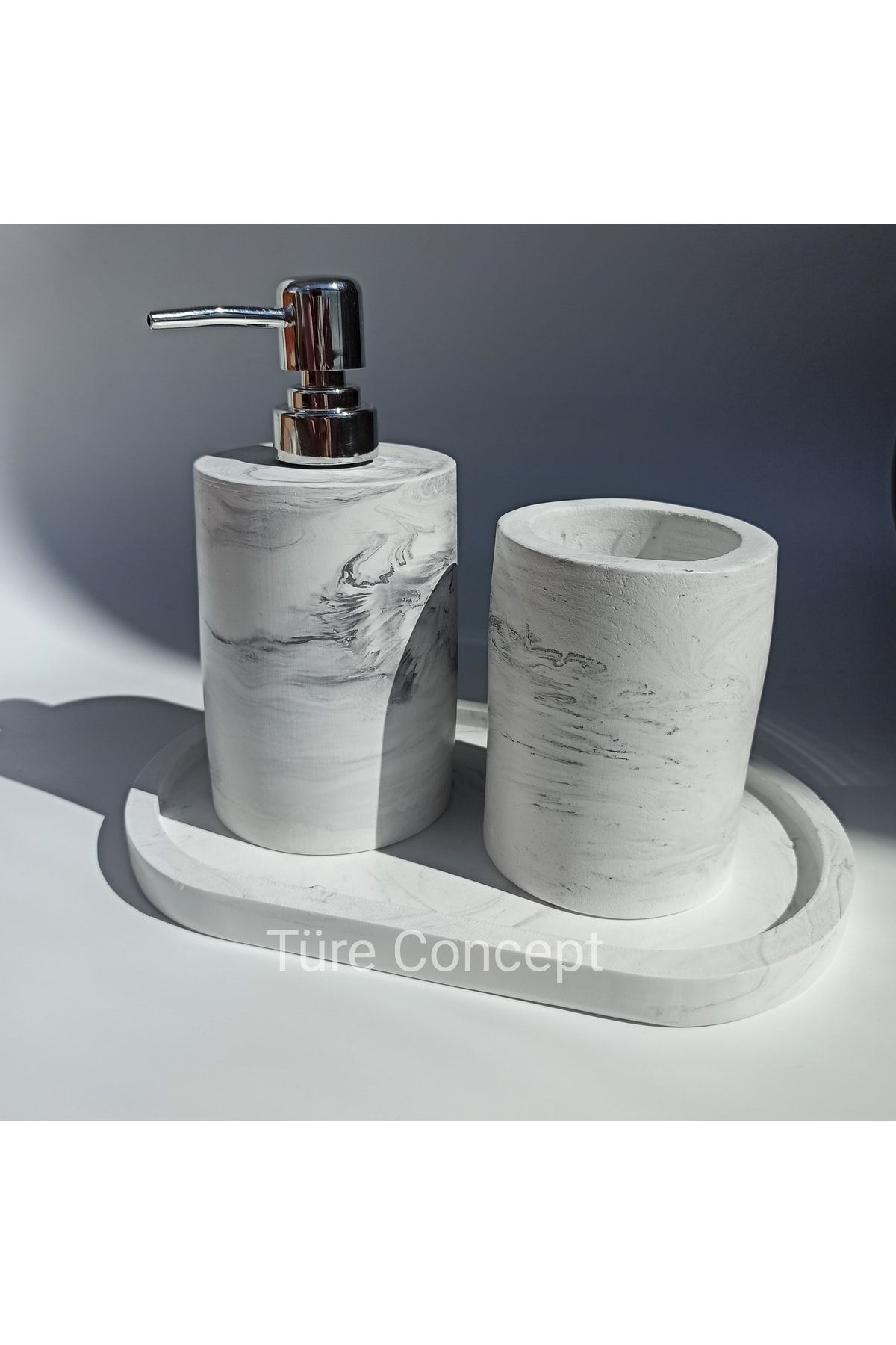 Ture Concept Mermer Desenli Banyo Set
