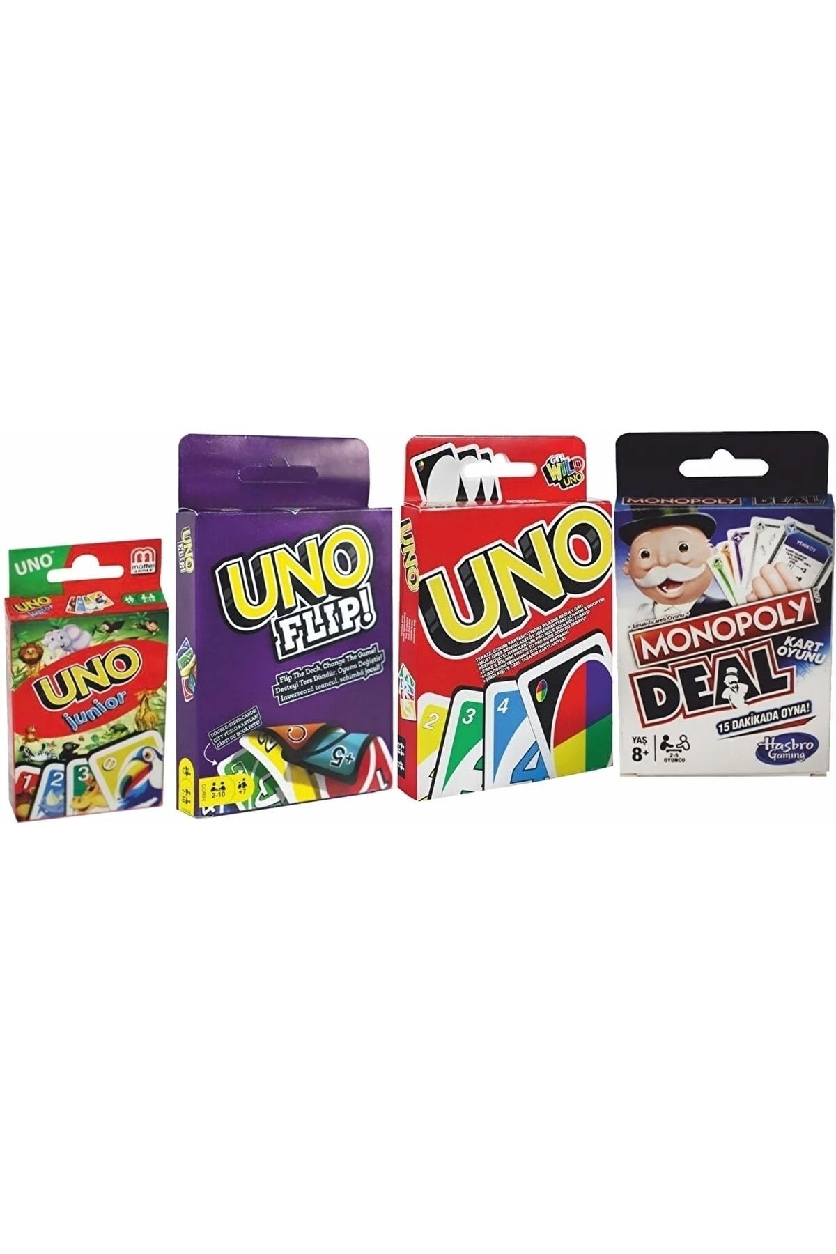 Sunman Uno, Monopoly, Uno Flip Ve Uno Junior 4'lü Ekonomik Set