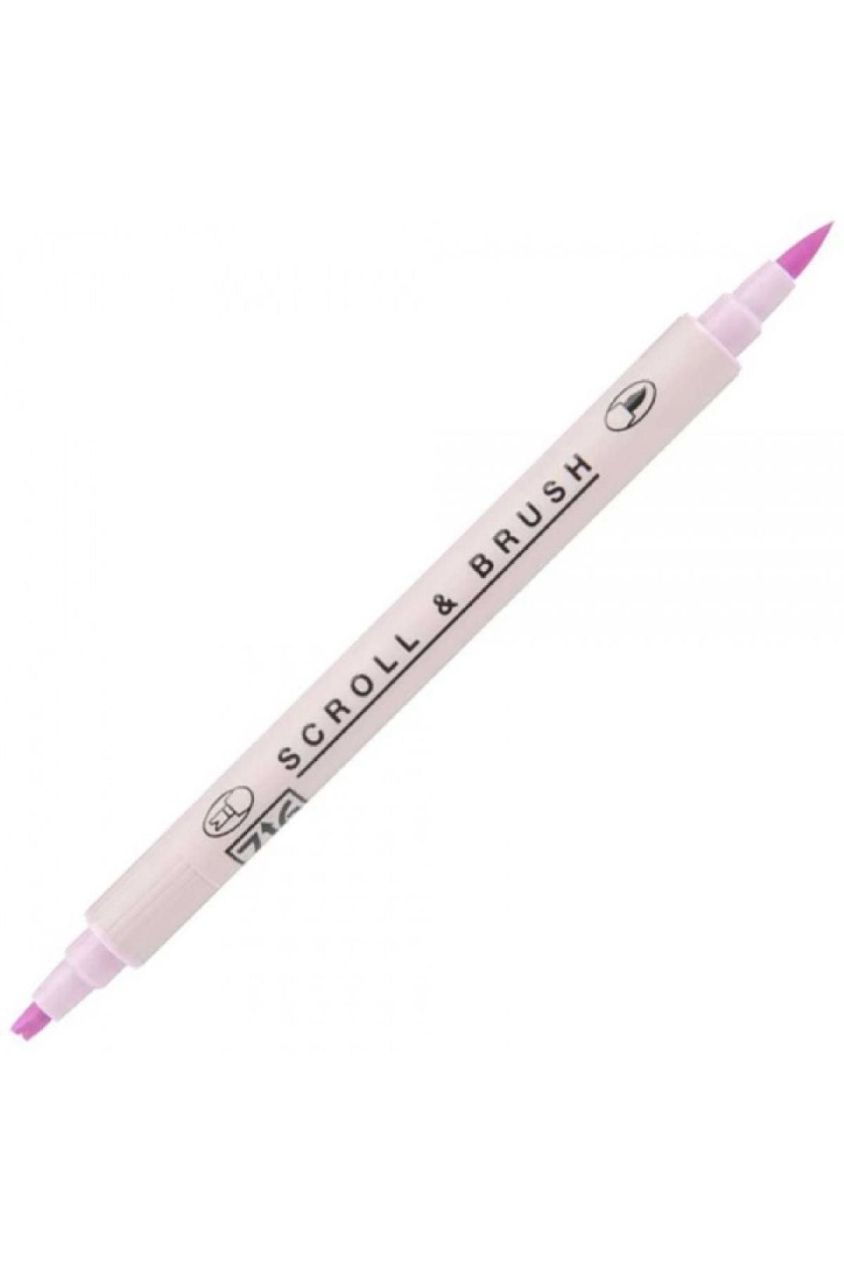 Zig Scroll & Brush Pen Çift Çizgi Kaligrafi Kalemi Candy Pink 206
