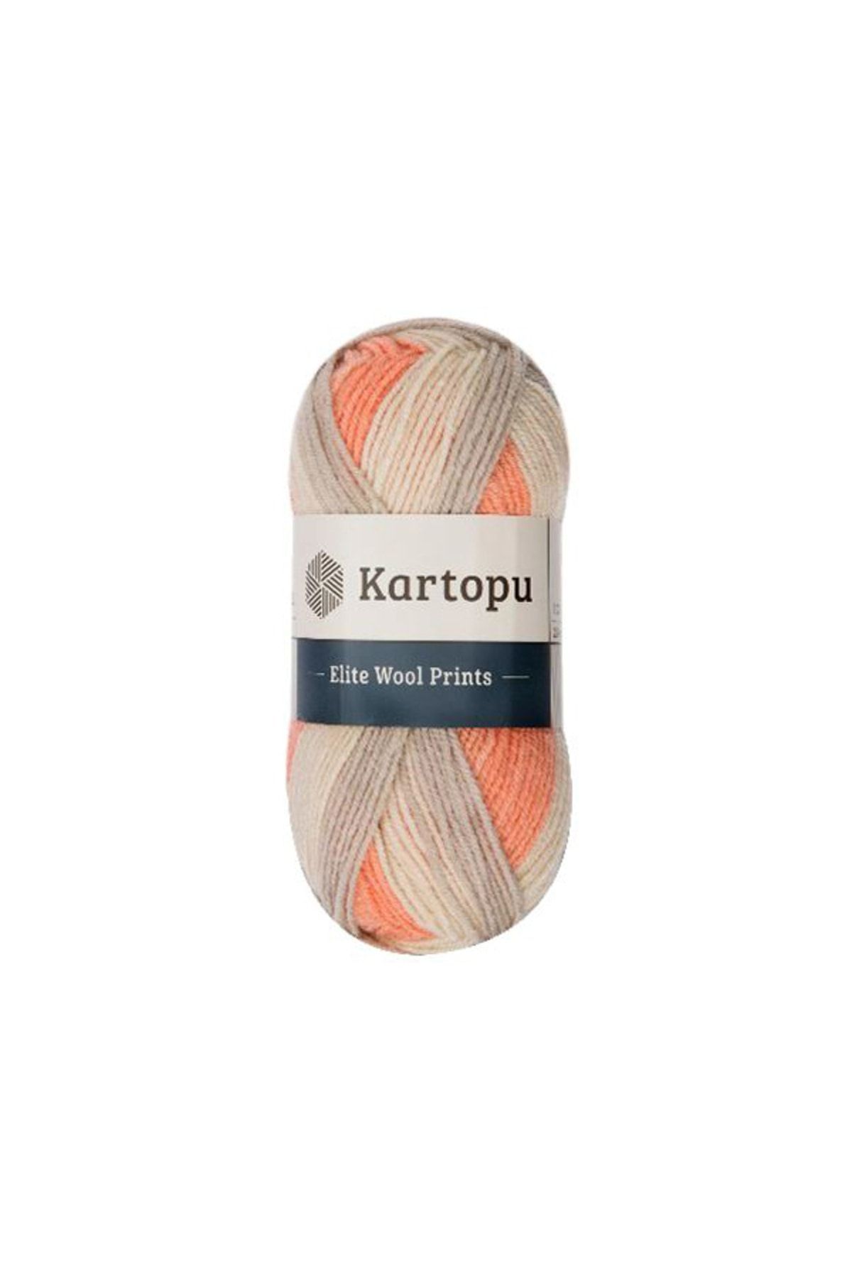 Kartopu Elite Wool Prints Yünlü Örgü Ipi, Ebrulu Renkler 1 Yumak, Yaklaşık 220 Metre, 100 gram