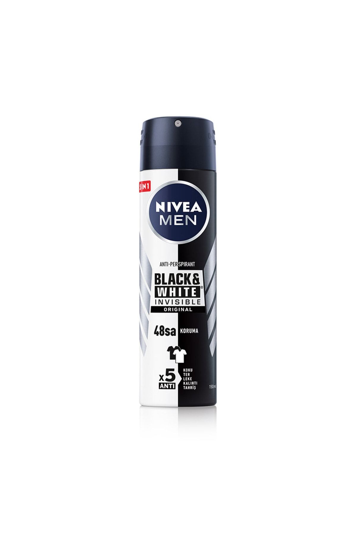 NIVEA Men Erkek Sprey Deodorant Black & White Invisible Original 150 ml ( 1 ADET )