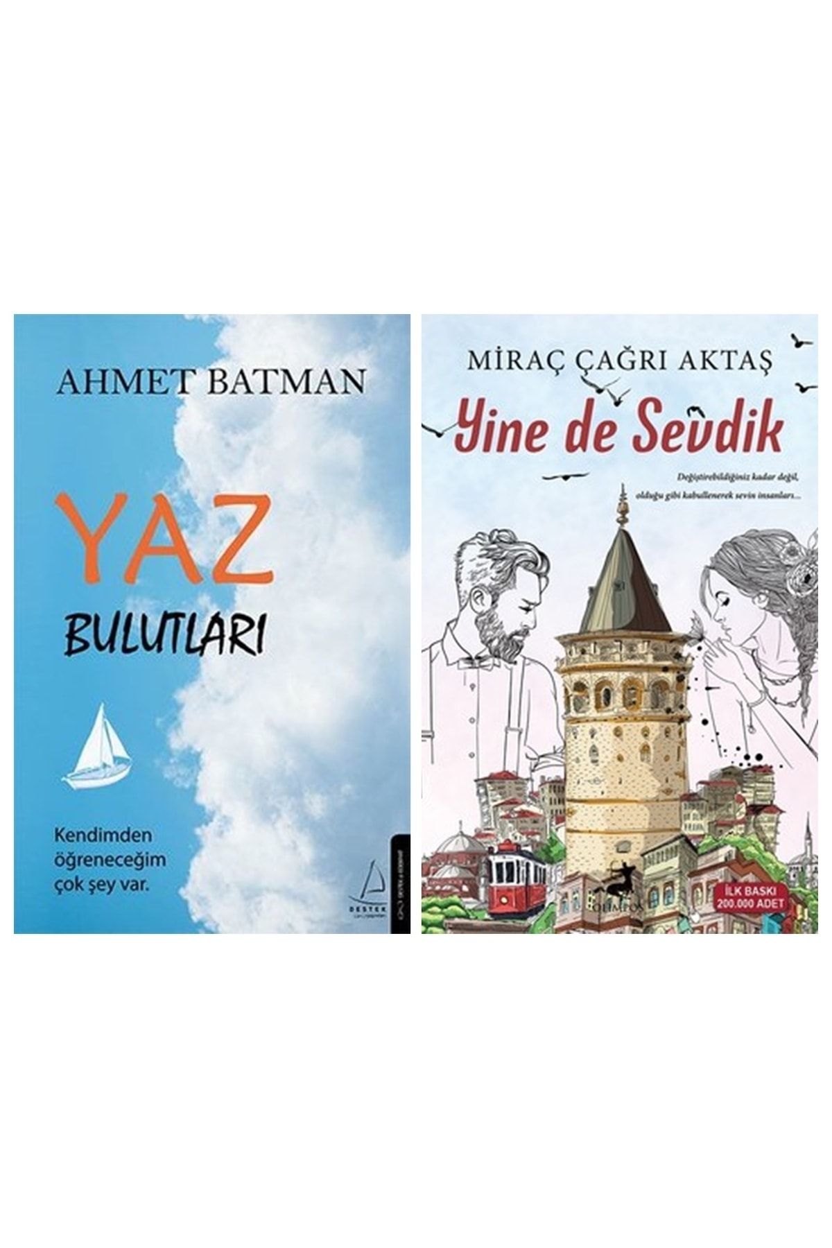 Destek Yayınları Yaz Bulutları Ahmet Batman + Yine De Sevdik Miraç Çağrı Aktaş 2 Roman
