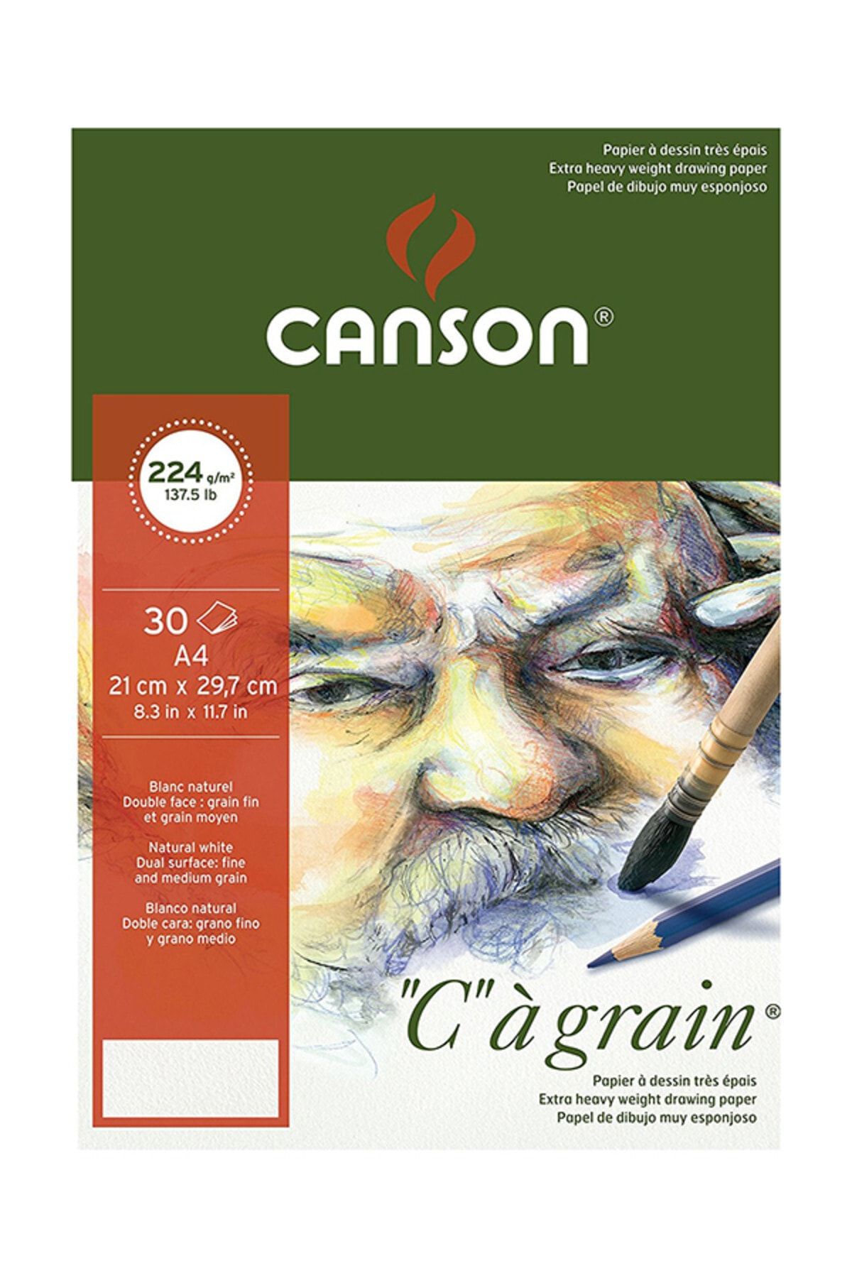 Canson Cagrain Yapışkanlı Eskiz Çizim Defteri 224gr,30 Yaprak,a5 Boy 400060620
