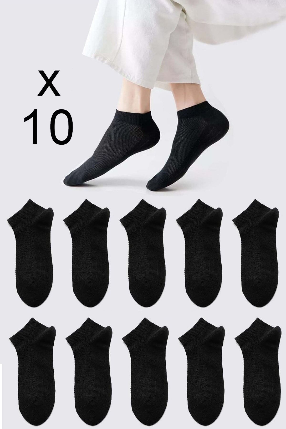 BGK Unisex 10 Çift Yazlık Çorap
