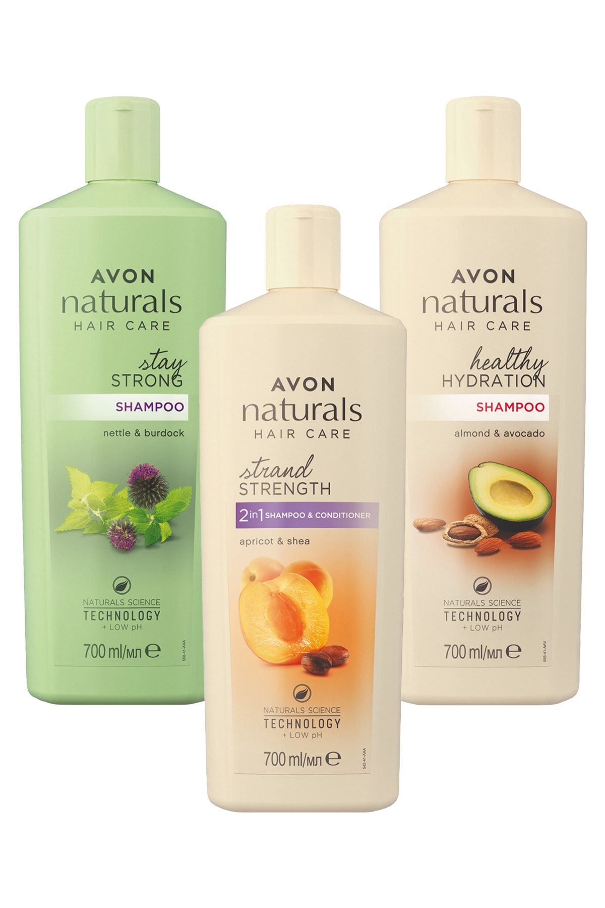 Avon Naturals Kayısı Shea Özlü Şampuan Saç Kremi Isırgan Burdock Otu Ve Badem Avakado Içeren Şampuan