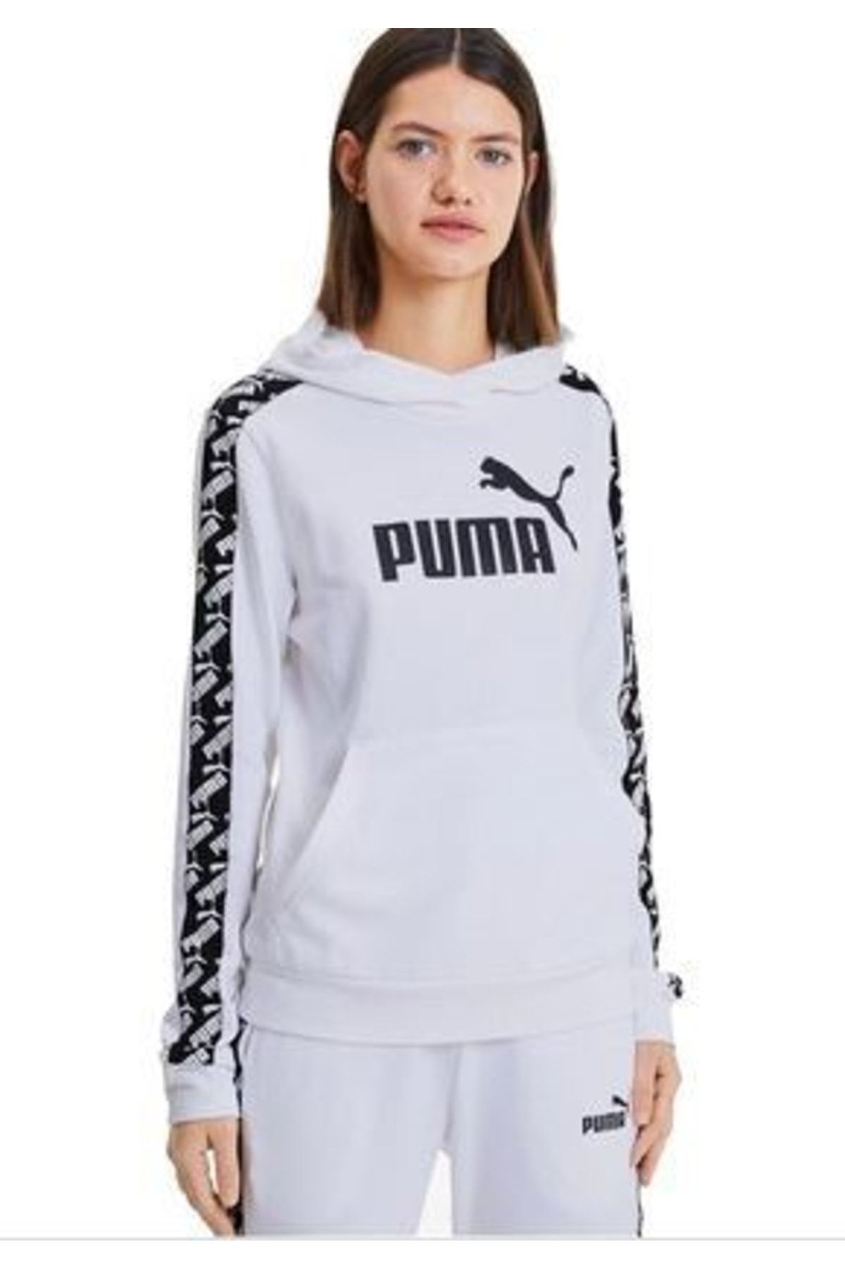 Puma Kadın Kapüşonlu Sweatshirt 58122002 Beyaz