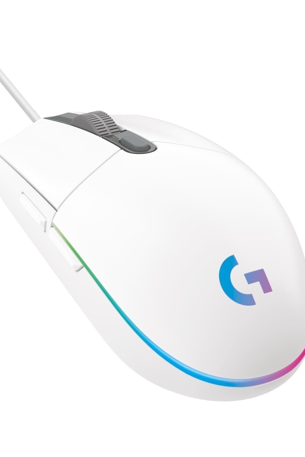 logitech G203 Lightsync Kablolu Oyuncu Mouse Beyaz 910-005797