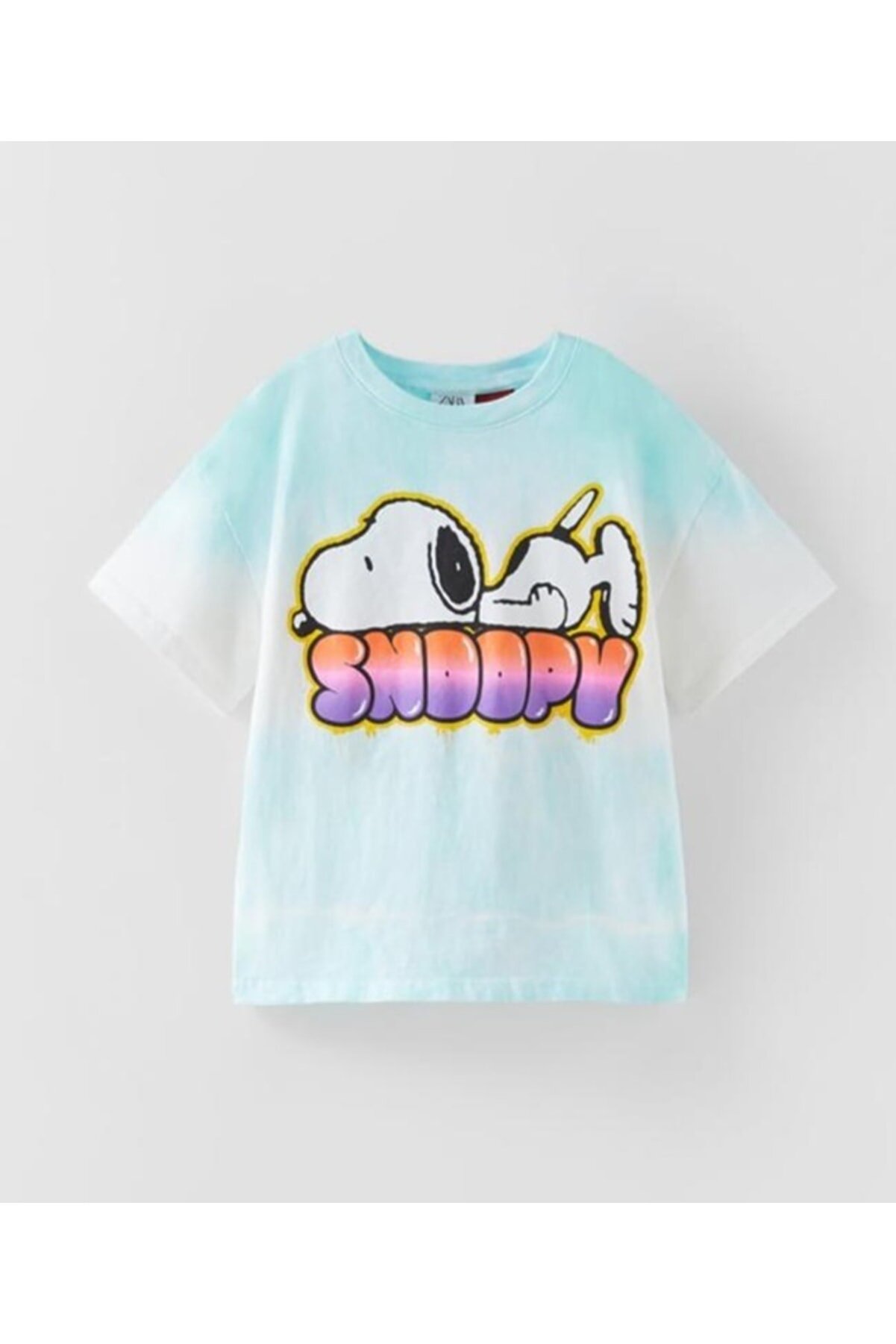 Genel Markalar Batik Snoopy Baskılı Unisex Çocuk T-shirt