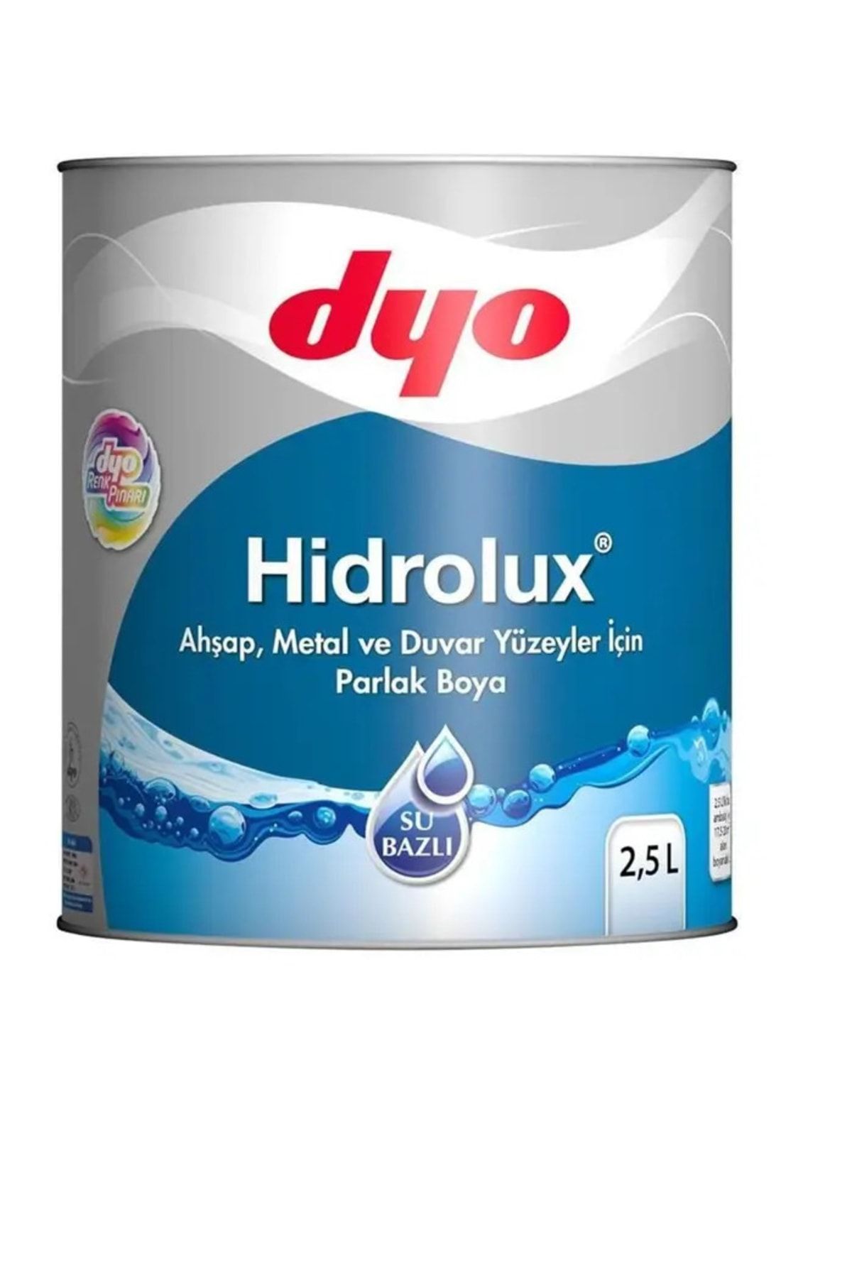 Dyo Hidrolüx 2,5 Litre Beyaz Su Bazlı Ahşap Metal Boyası