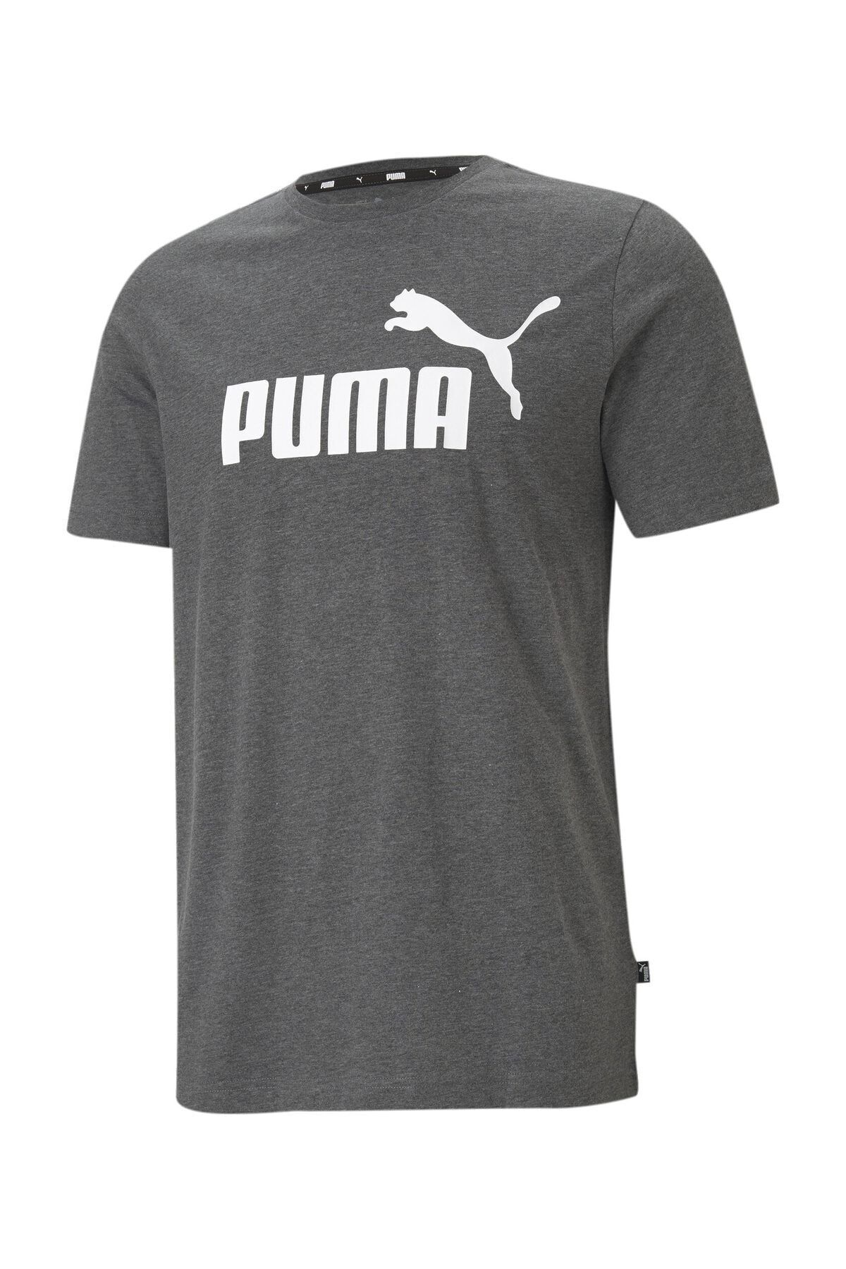 Puma ESS HEATHER TEE Gri Erkek T-Shirt 101085580