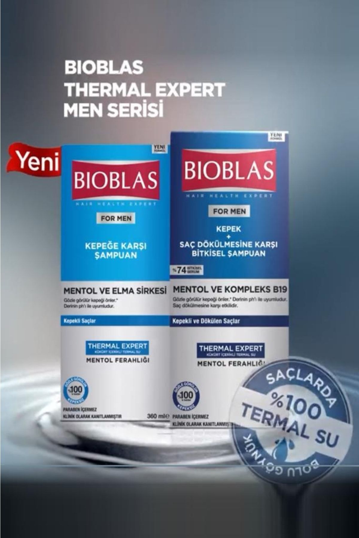 Bioblas For Men Erkek Mentol&elma Sirkesi Ve Kompleks B19 Şampuan 360 Ml X 2 Adet