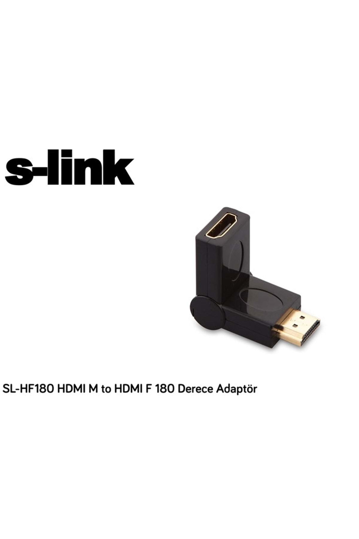 S-Link Sl-hf180 Hdmı M To Hdmı F 180 Derece Adaptör Uyumlu
