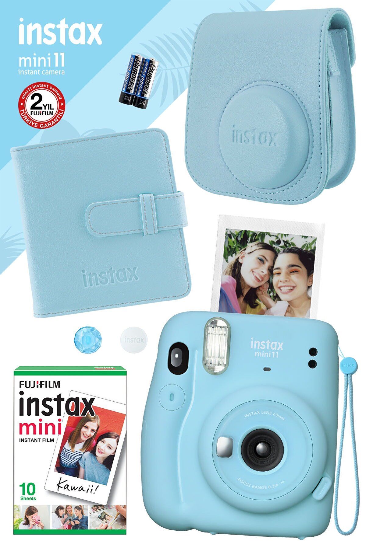 Fujifilm Instax Mini 11 Hediye Seti Mavi