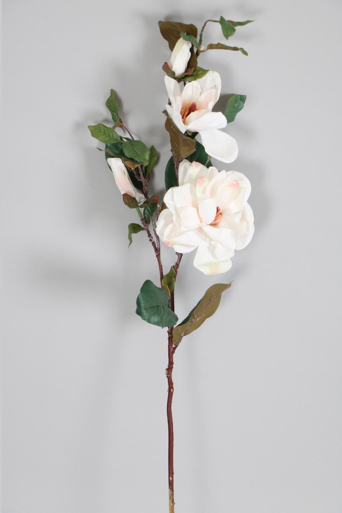Yapay Çiçek Deposu Islak Dokulu Yapay Lüx Manolya Dalı 90 Cm Beyaz