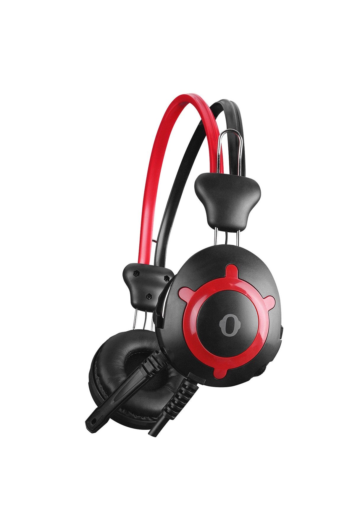 Snopy Sn-58 Siyah Kırmızı Esnek Mikrofonlu Helezon Yaylı Kablo Mikrofonlu Kulaklık
