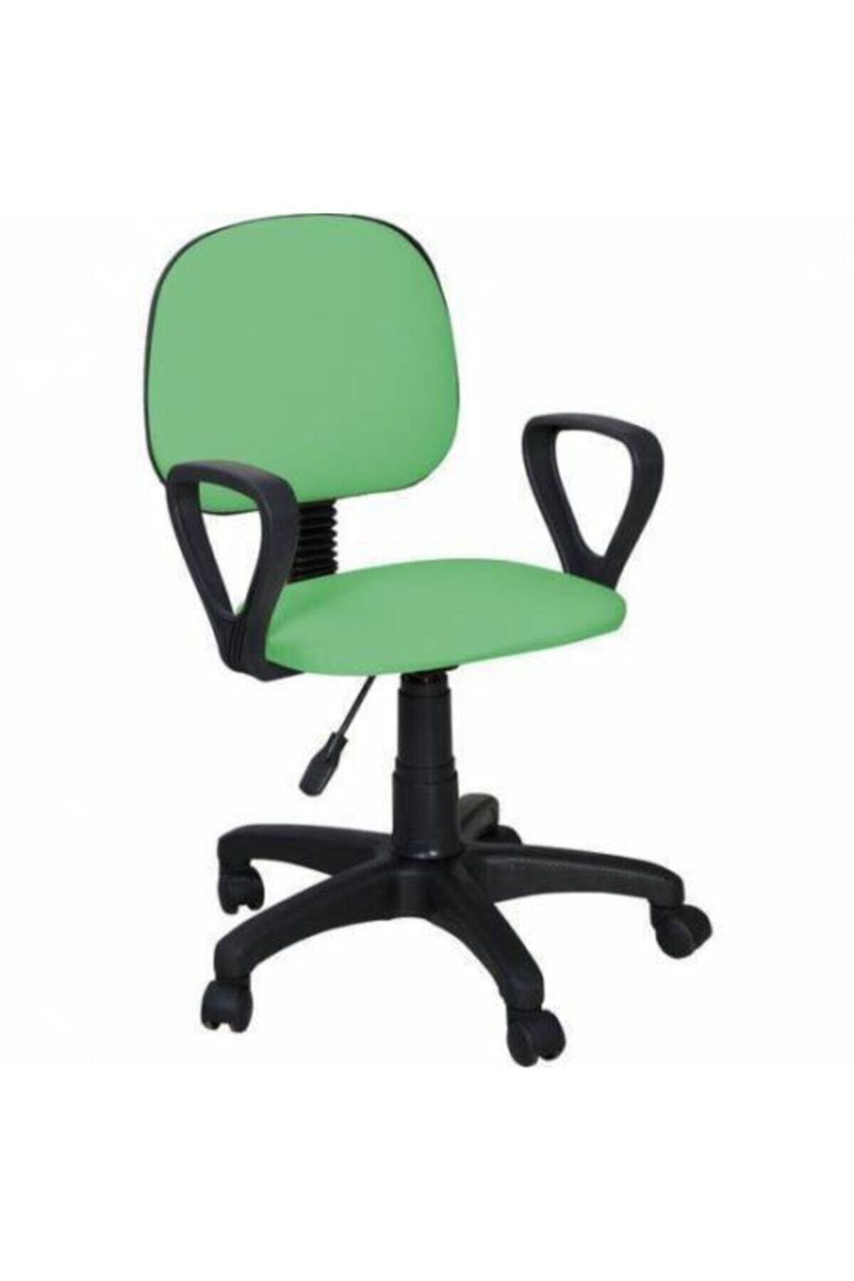 Boss Concept Boss Deri Ofis Sandalyesi Sekreter Koltuğu Bilgisayar Koltuğu Kollu Çalışma Taburesi Yeşil