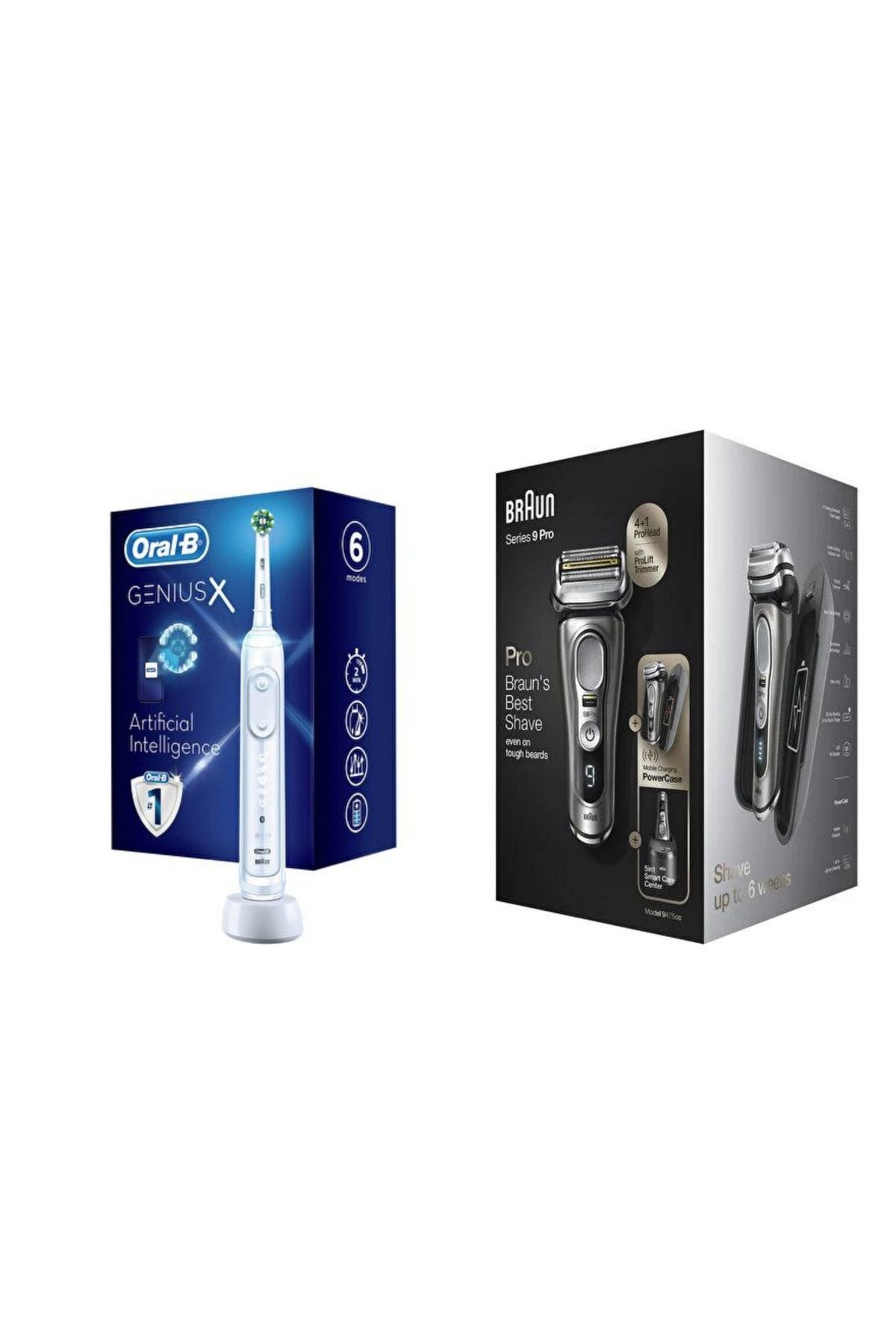 Braun Oral-b Genius X Şarj Edilebilir Diş Fırçası + Series 9 Pro Tıraş Makinesi Premium Seri