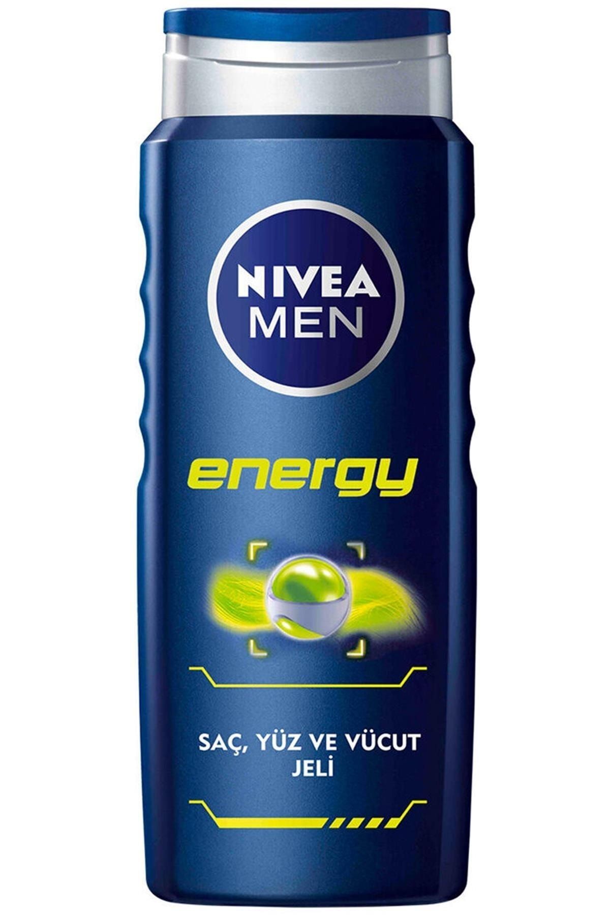 NIVEA Duş Men Energy Yüz , Saç Ve Vücut Jeli 500 ml.