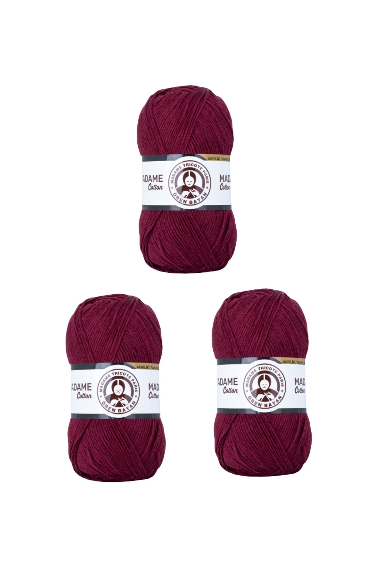 Ören Bayan Örgü İpi Madame Cotton 010 100 gr 3lü Set