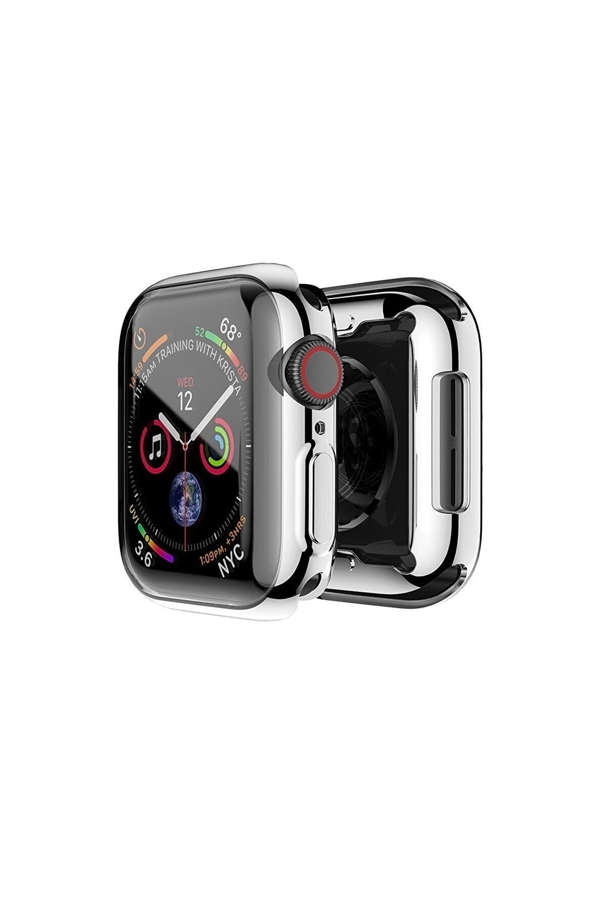 Deilmi Apple Watch 7 8 45 Mm Uyumlu 360 Tam Koruma Silikon Kılıf Akıllı Saat Ekran Koruyucu