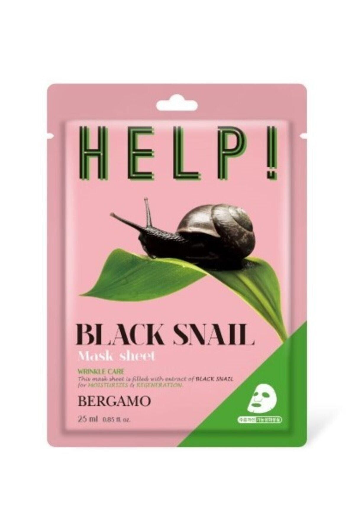 Bergamo Black Snail Özü Içeren Canlandırıcı , Dengeleyici Ve Nemlendirici Maske Help! Serisi