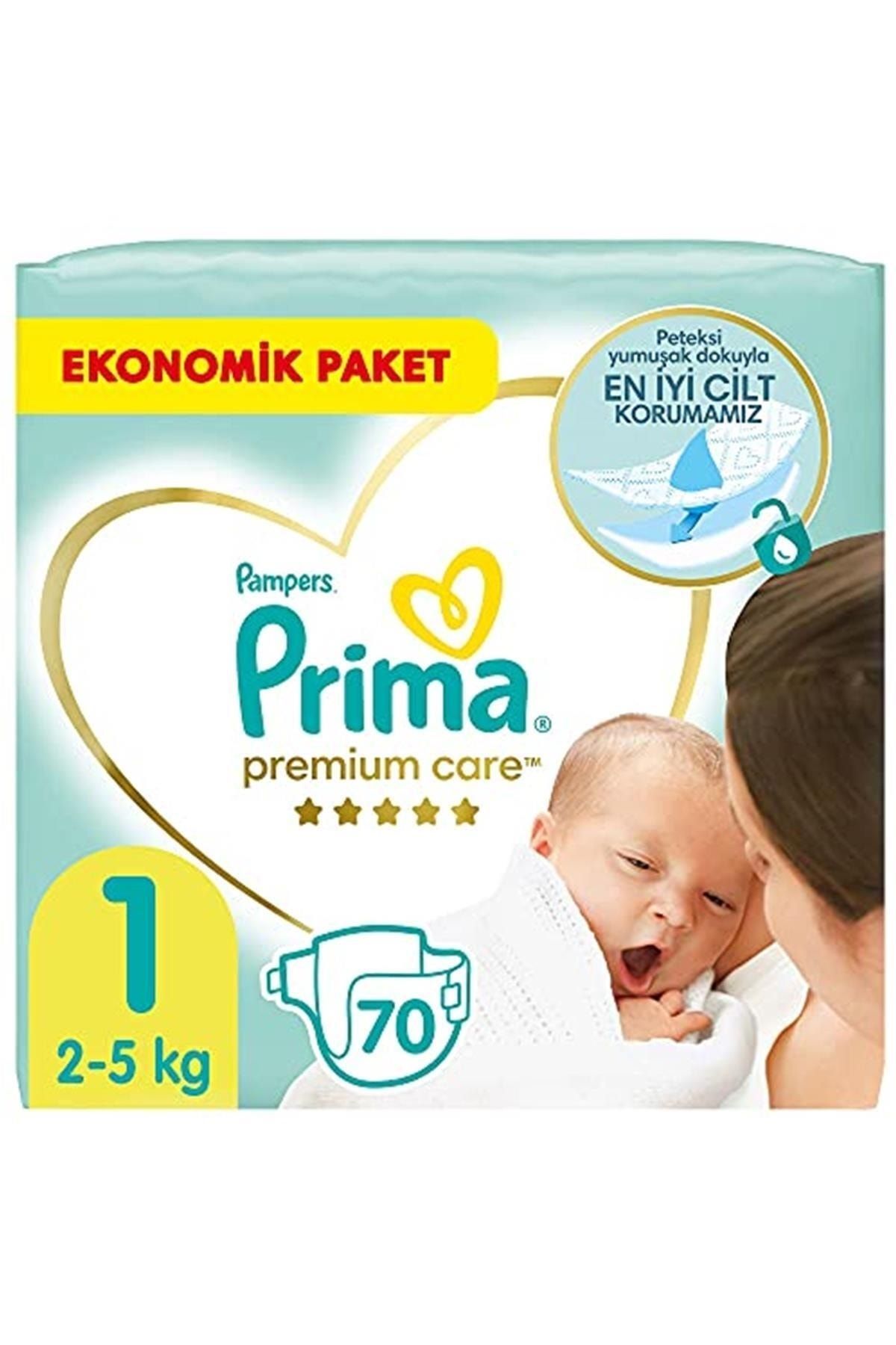 Prima Bebek Bezi Premium Care 1 Beden Yenidoğan Ekonomik Paket 2-5 Kg 70 Adet