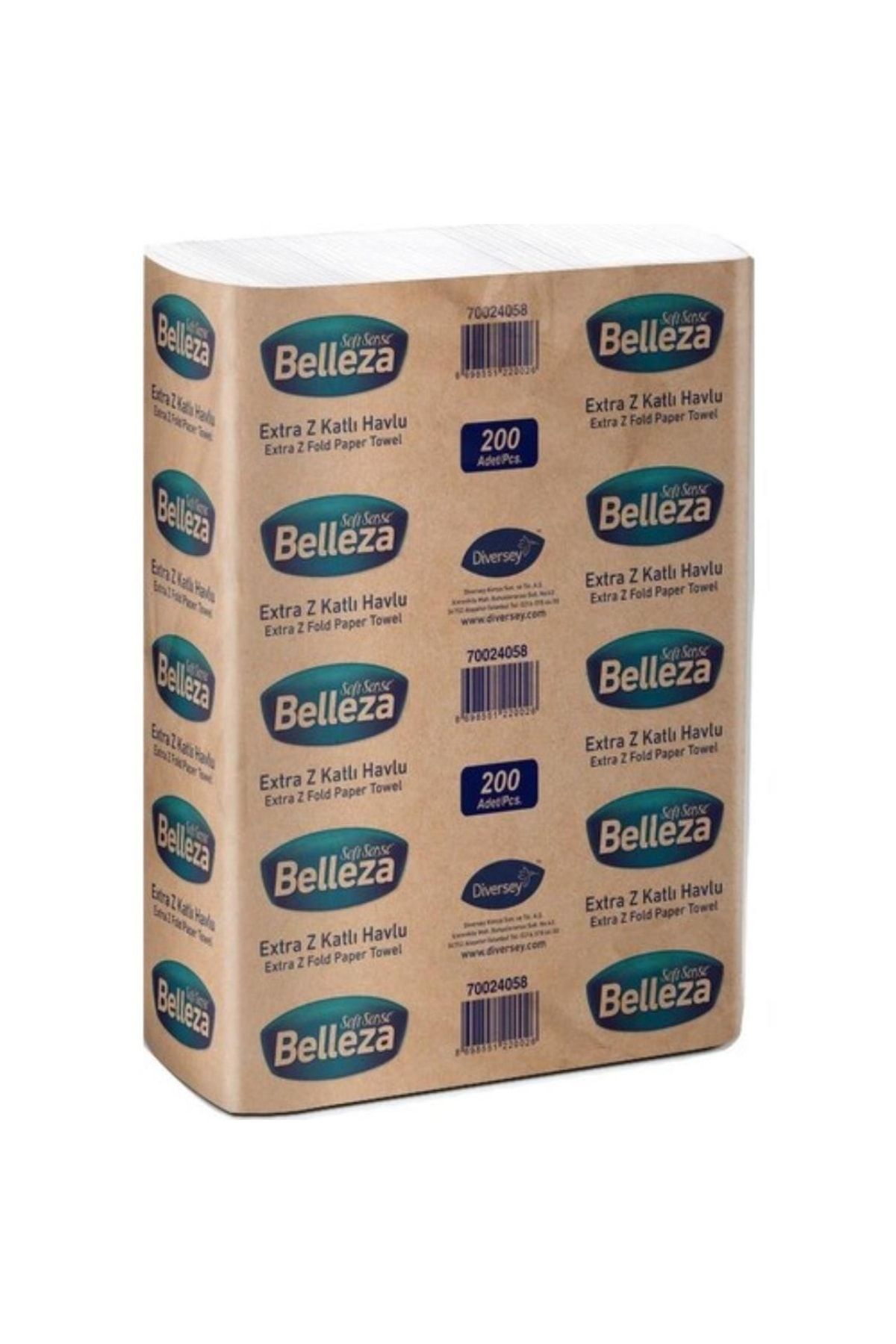 BELLEZA Z Katlamalı Havlu Peçete 200lü - 3 Paket