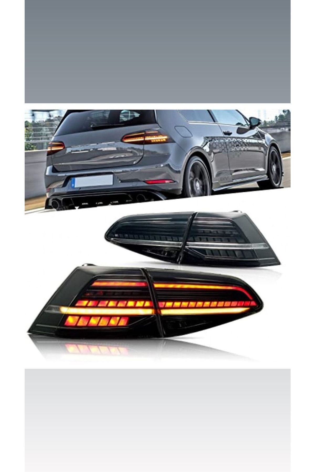 HK TUNİNG Volkswagen Golf 7 - 7.5 Uyumlu Design Smoke Led Stop Kayar Sinyalli (2013-2020)