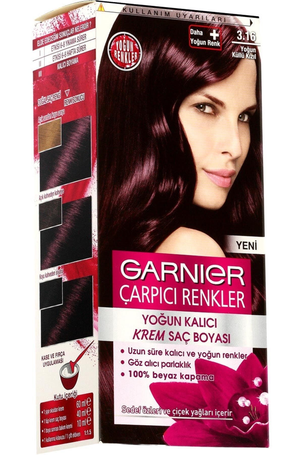 Garnier Marka: Saç Boyası Color Natural Çarpıcı Renkler Yoğun Küllü Kızıl 3-16 Kategori: Saç Boyası