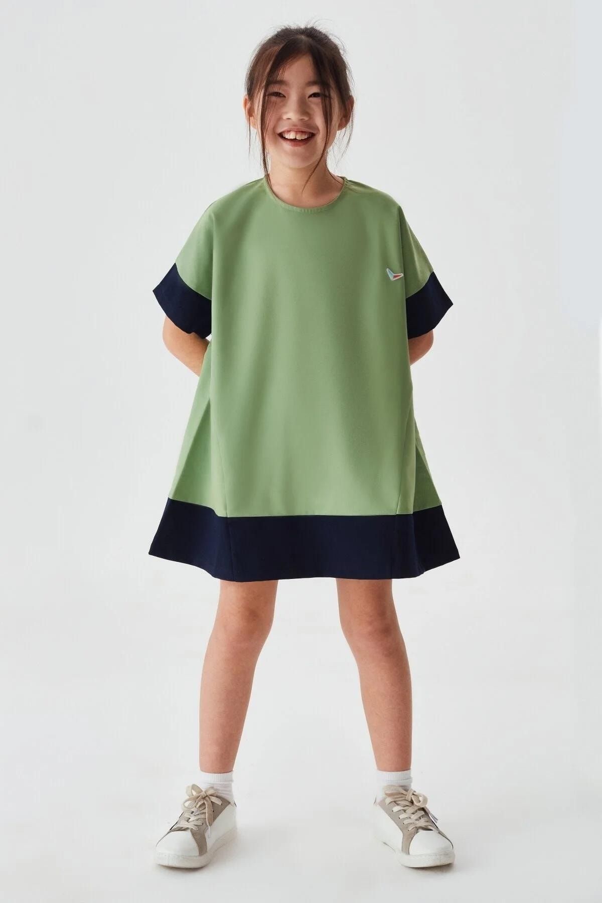 SWATSKY Kız Çocuk Yeşil Elbise 22ss0sw6904